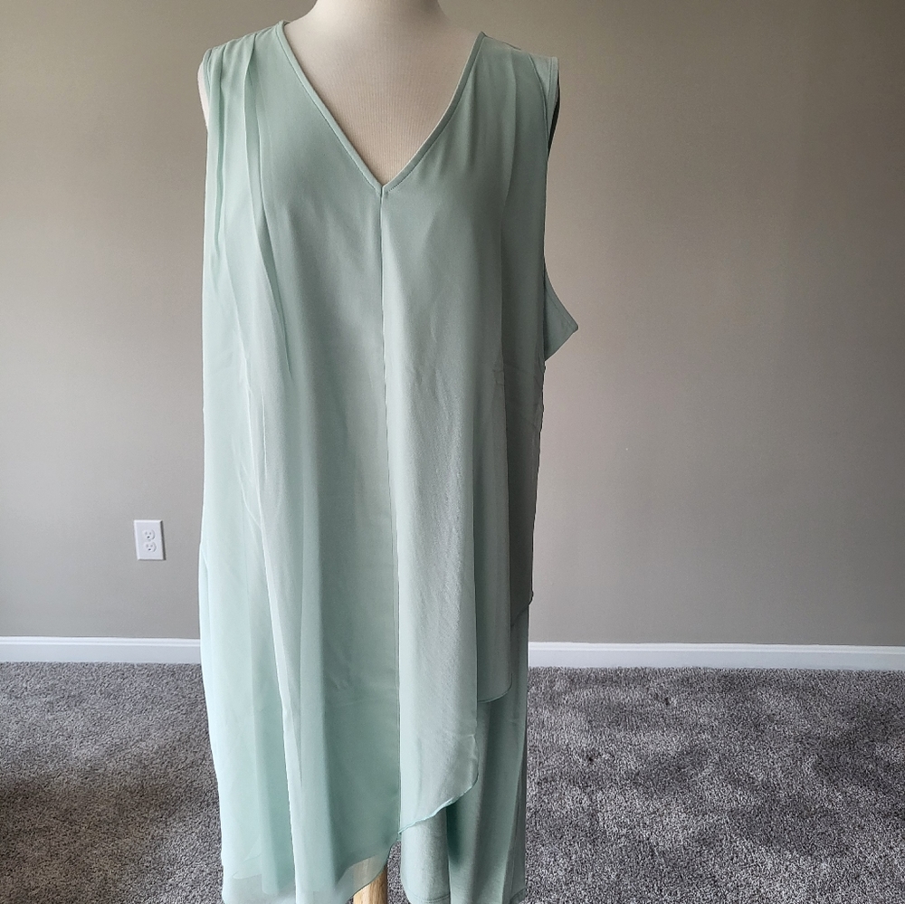 Soft Surroundings Mint Green Sleeveless Dress